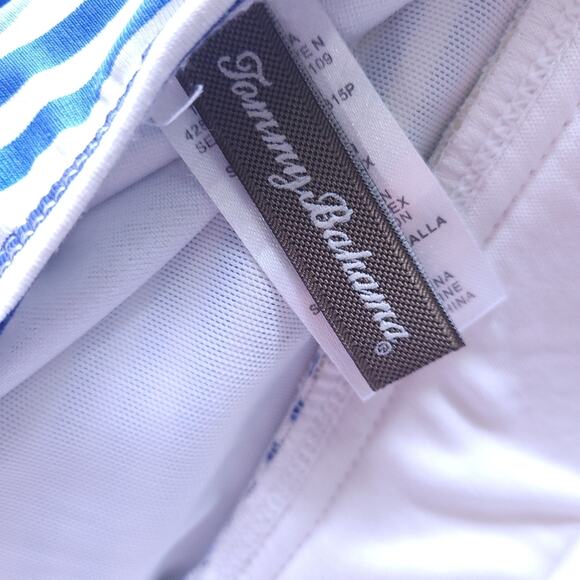 Tommy Bahama Don't Fade Away Shirred Bandeau One Piece Marina Size 8 Blue White - Picture 5 of 7